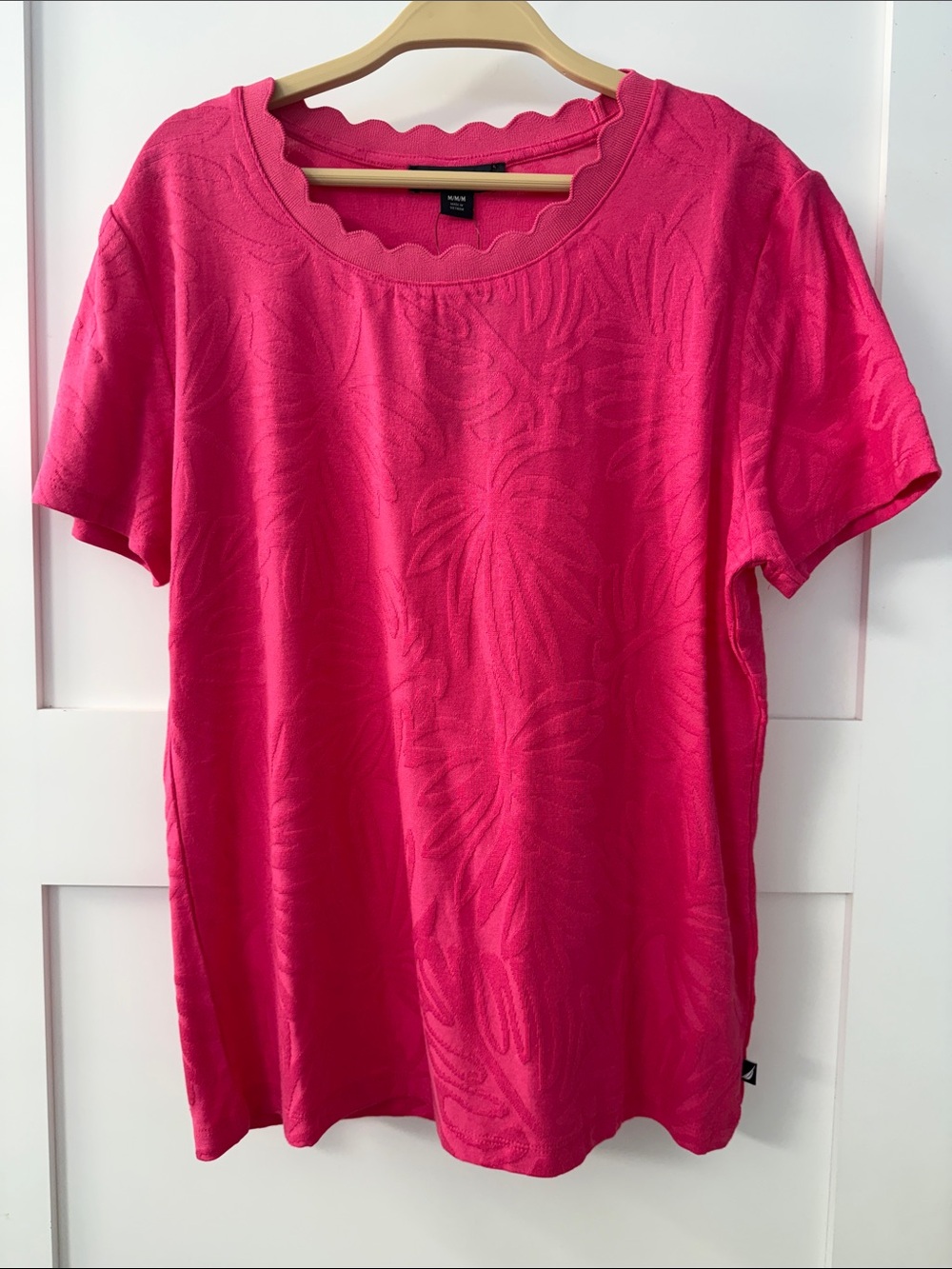 Fuchsia Scallop Neck Knit Top - Classic Comfort